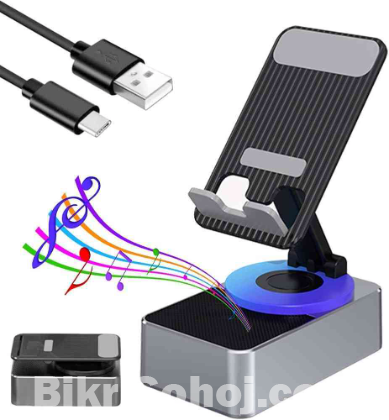 Phone Holder With Bluetooth Speaker & paower bank